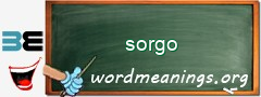 WordMeaning blackboard for sorgo